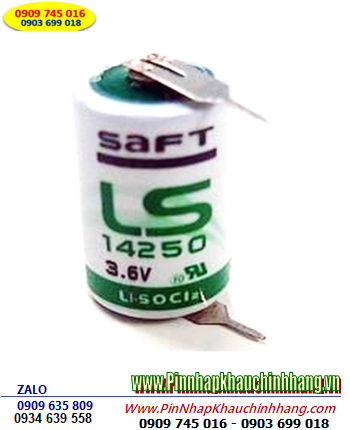 Saft LS14250 (chân thép hàn), Pin nuôi nguồn PLC Saft LS14250 1/2AA 1200mAh, Xuất xứ PHÁP